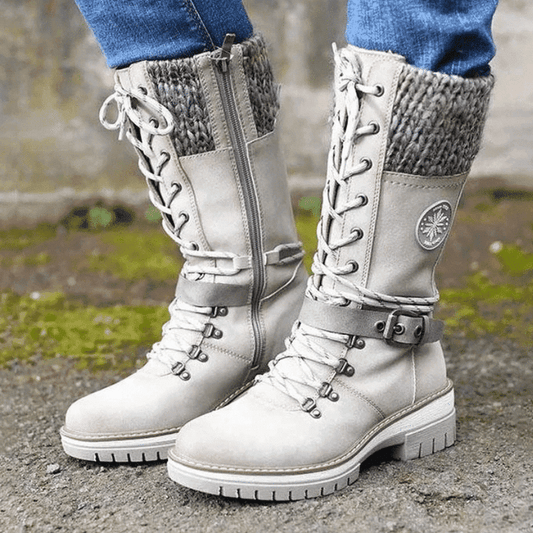 Megan – Warmer Winterstiefel mit Riemendetail