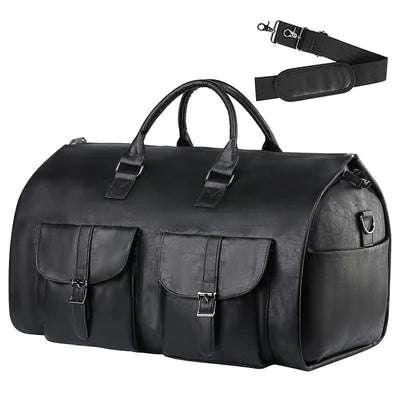 Russell – Großer Herren-Duffel-Garment Bag im Vintage-Stil aus Leder