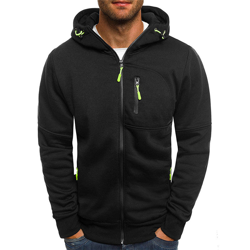 Jeroen - Herren Hoodie mit Reißverschluss und Fleece