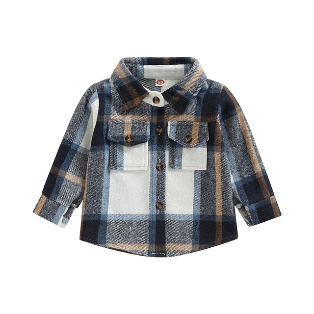 Dorit™ -Kleinkind kariertes Patchwork-Langarmshirt