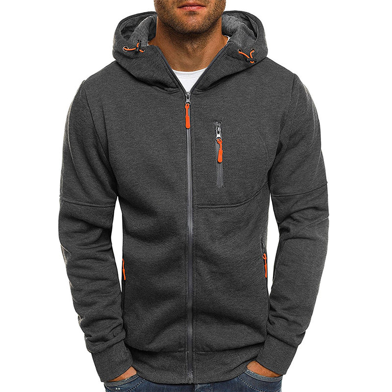 Jeroen - Herren Hoodie mit Reißverschluss und Fleece