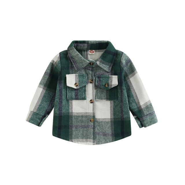 Dorit™ -Kleinkind kariertes Patchwork-Langarmshirt