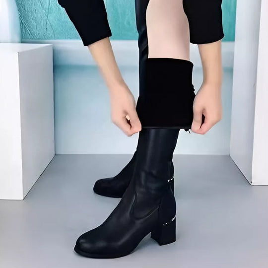 Natalie – Damen Elastische Weiche Warme Stiefel