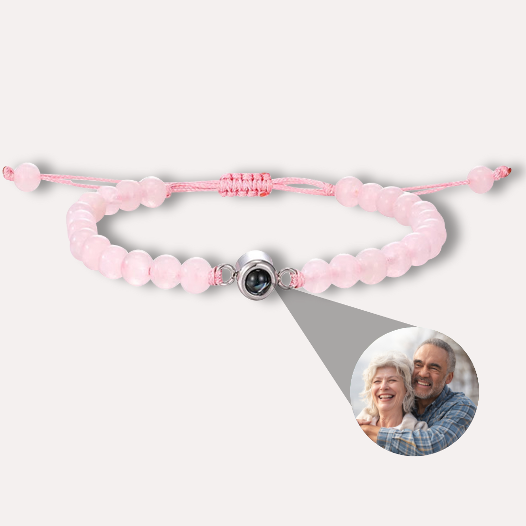 Claire – Damenarmband mit personalisierten Perlen und Foto