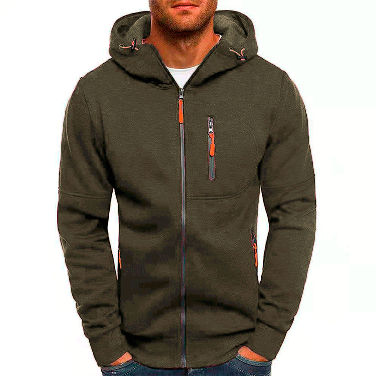 Jeroen - Herren Hoodie mit Reißverschluss und Fleece