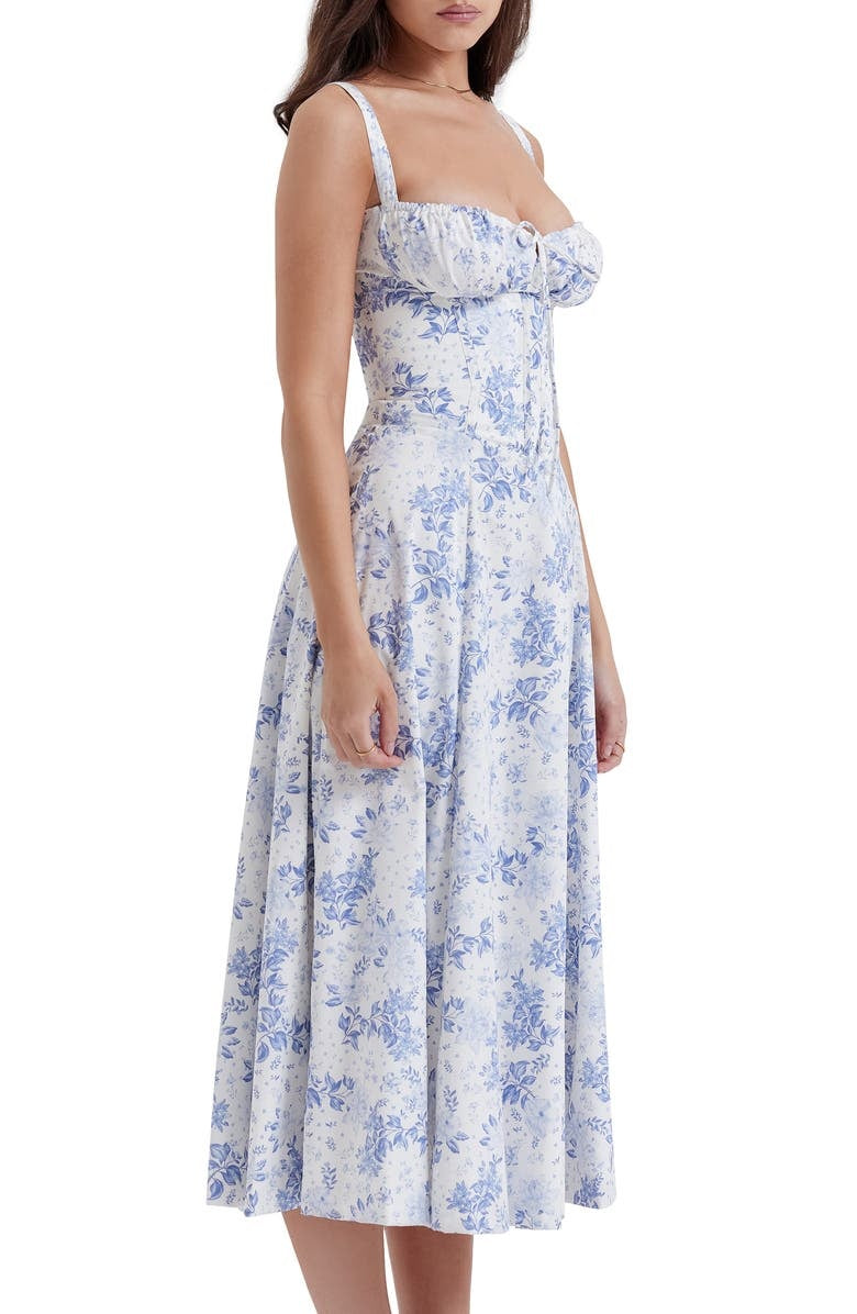 Sommerliches Bustierkleid mit farbenfrohem Druck