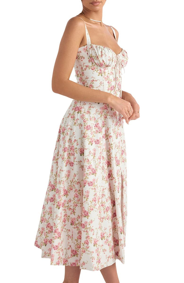 Sommerliches Bustierkleid mit farbenfrohem Druck