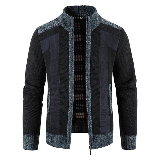 Maximilian - Jacke mit Stehkragen und Patchwork-Design