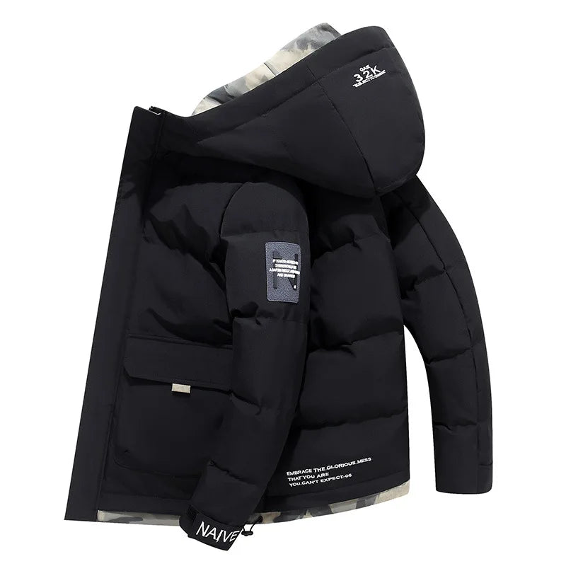 Arthur – Herren Winterjacke mit Kapuze und Fellbesatz