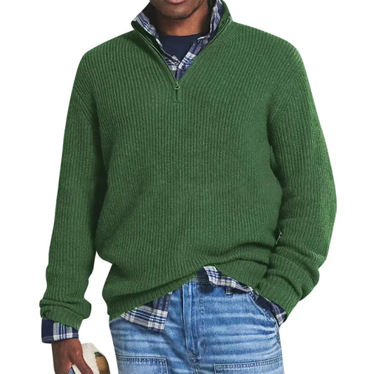 Ralph – Herren Strickpullover mit Halbem Hohem Kragen