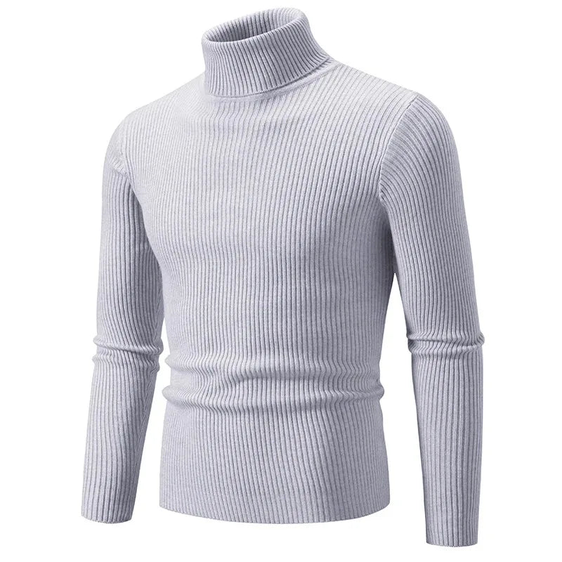 Ronald – Warmer Herren Rollkragenpullover mit Streifen