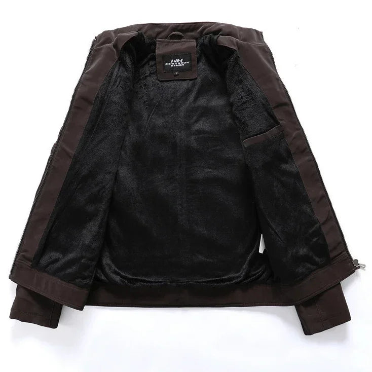 Dylan – Herren Vintage Motorradjacke mit Mehreren Taschen