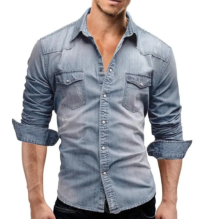 Conrad – Langarm-Denim-T-Shirt für Herren