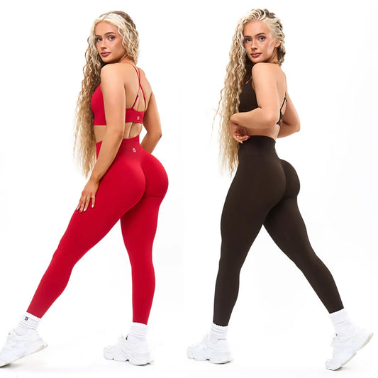 Jessica – Damen Yoga-Leggings mit gerafftem Bund