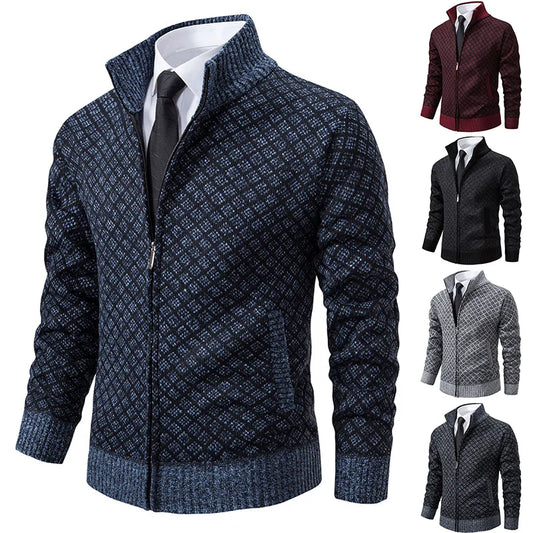 Perry – Herren Fleece-Strickjacke mit Reißverschluss