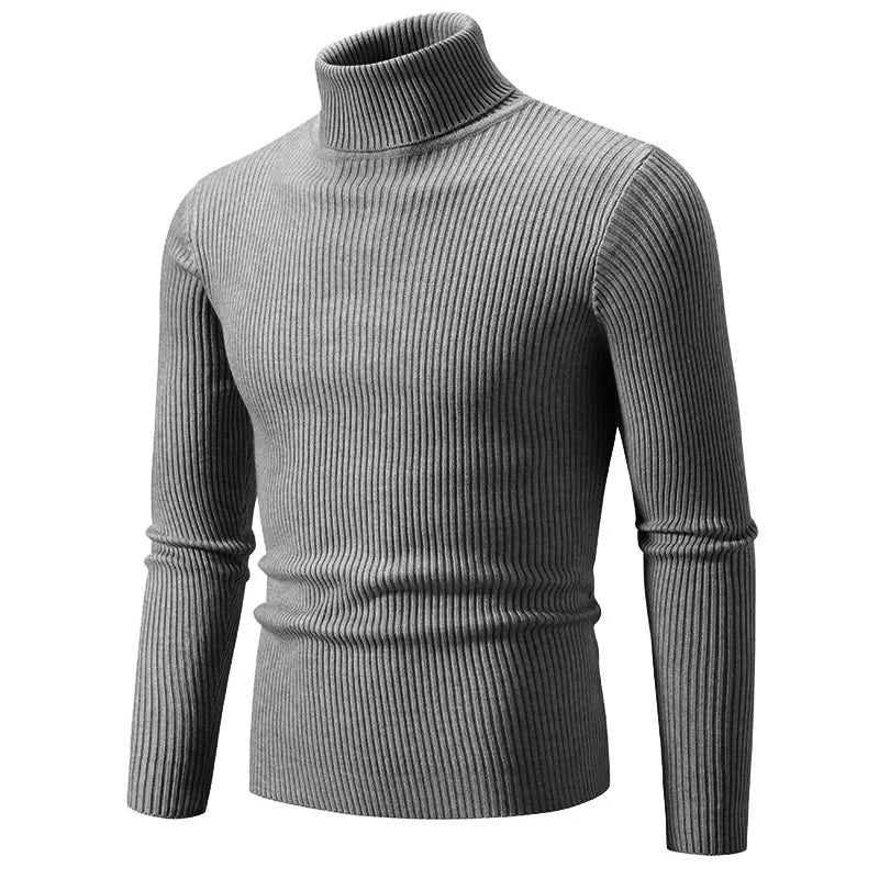 Bobby – Warmer Herren Rollkragenpullover mit Streifen