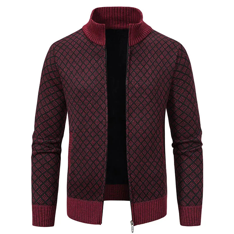 Perry – Herren Fleece-Strickjacke mit Reißverschluss