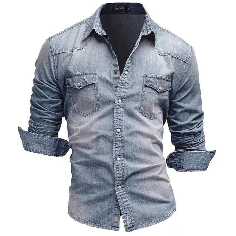 Conrad – Langarm-Denim-T-Shirt für Herren