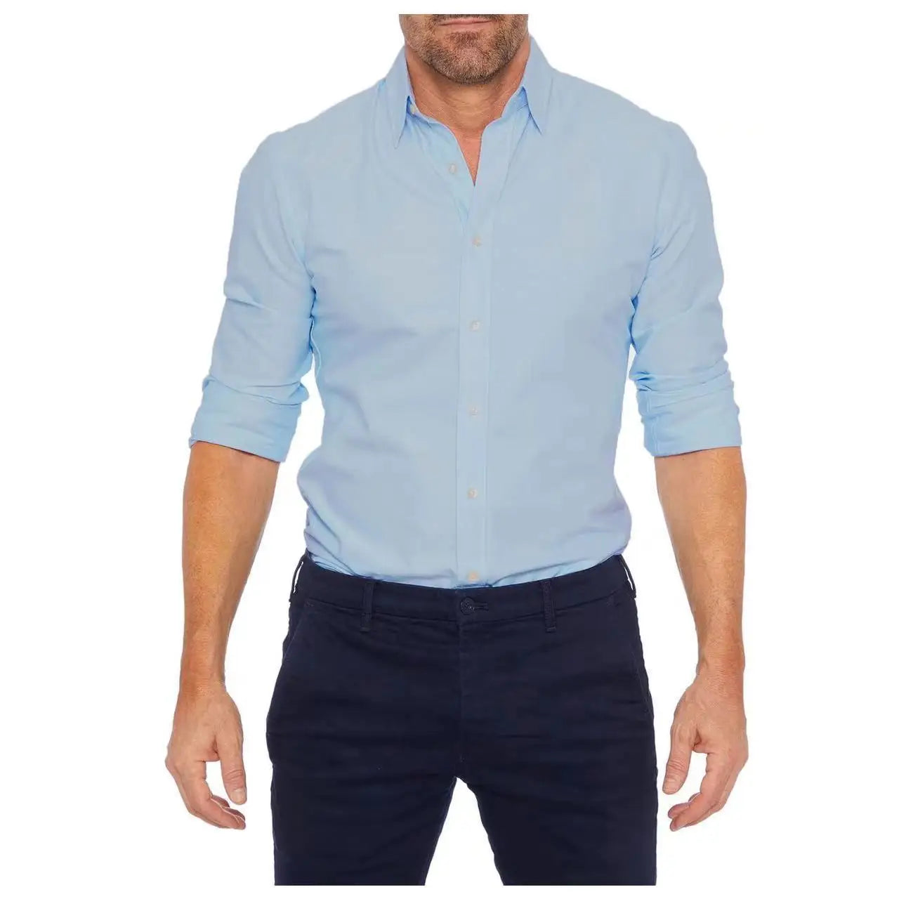 Tony – Herren Slim-Fit Oxfordhemd mit Stilvollem Reißverschluss