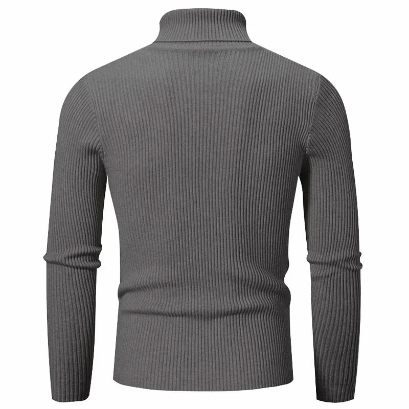 Bob – Herrenpullover mit hohem Kragen und schlanker Passform