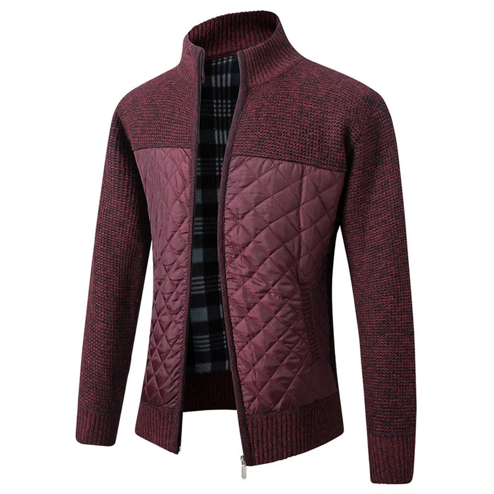 Colin – Herren Patchwork-Reißverschlussjacke