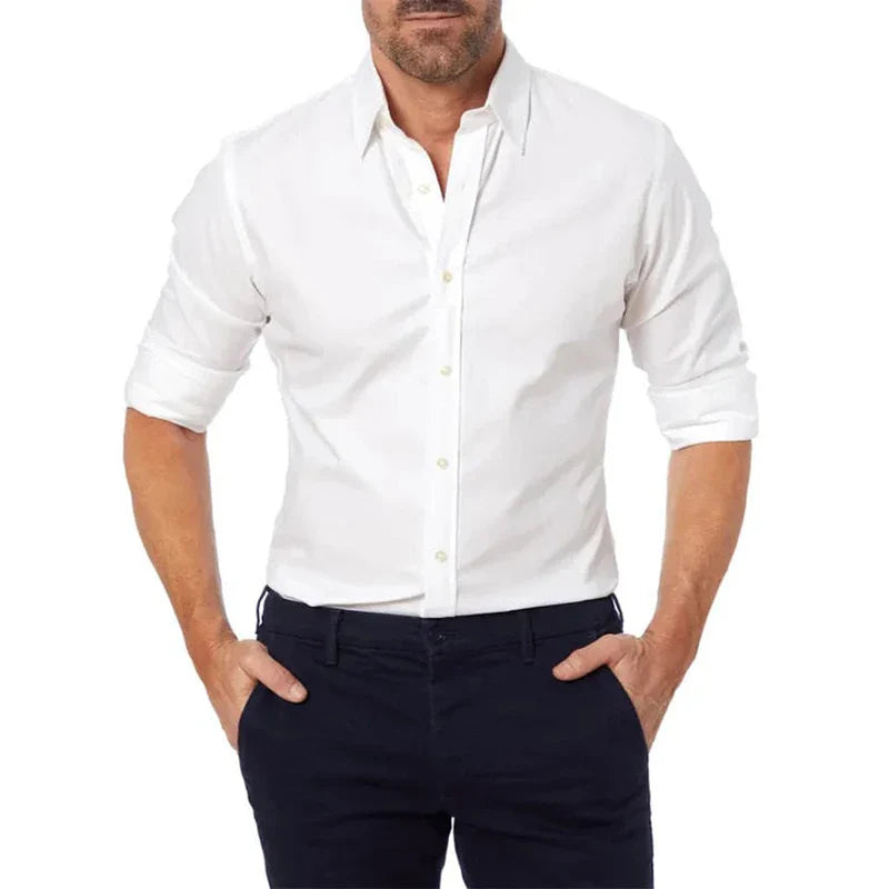 Tony – Herren Slim-Fit Oxfordhemd mit Stilvollem Reißverschluss