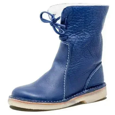 Caroline – Damen Retro Schnürstiefeletten mit Plüsch