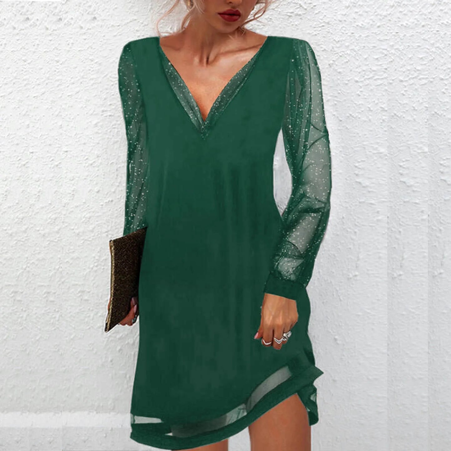 Jade – Spitzen-Volantkleid für Damen