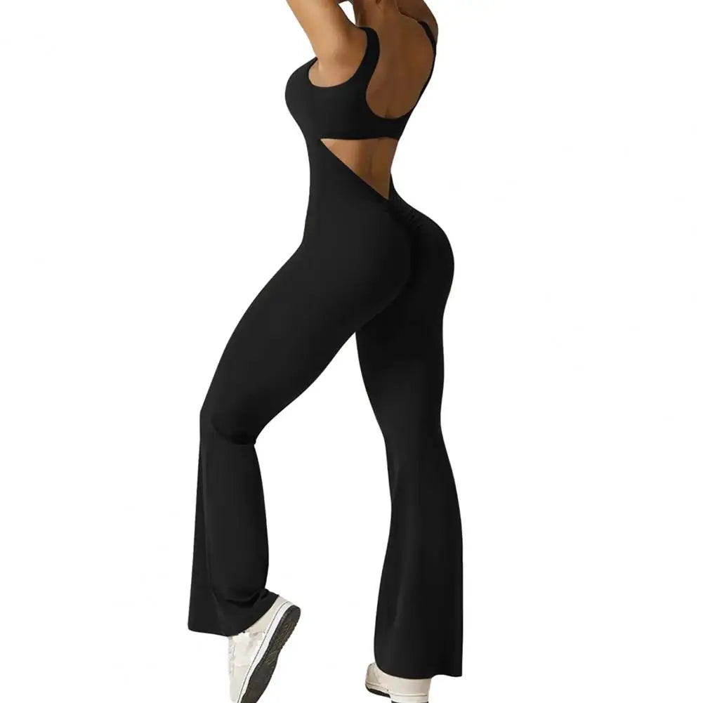 Ruby – Damen-Jumpsuit mit hohem Bund und ausgestelltem Saum