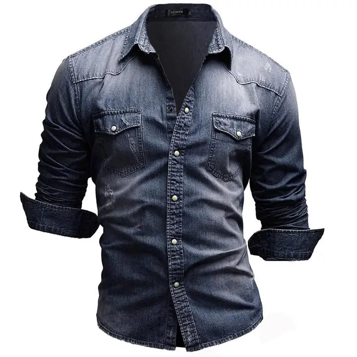 Conrad – Langarm-Denim-T-Shirt für Herren