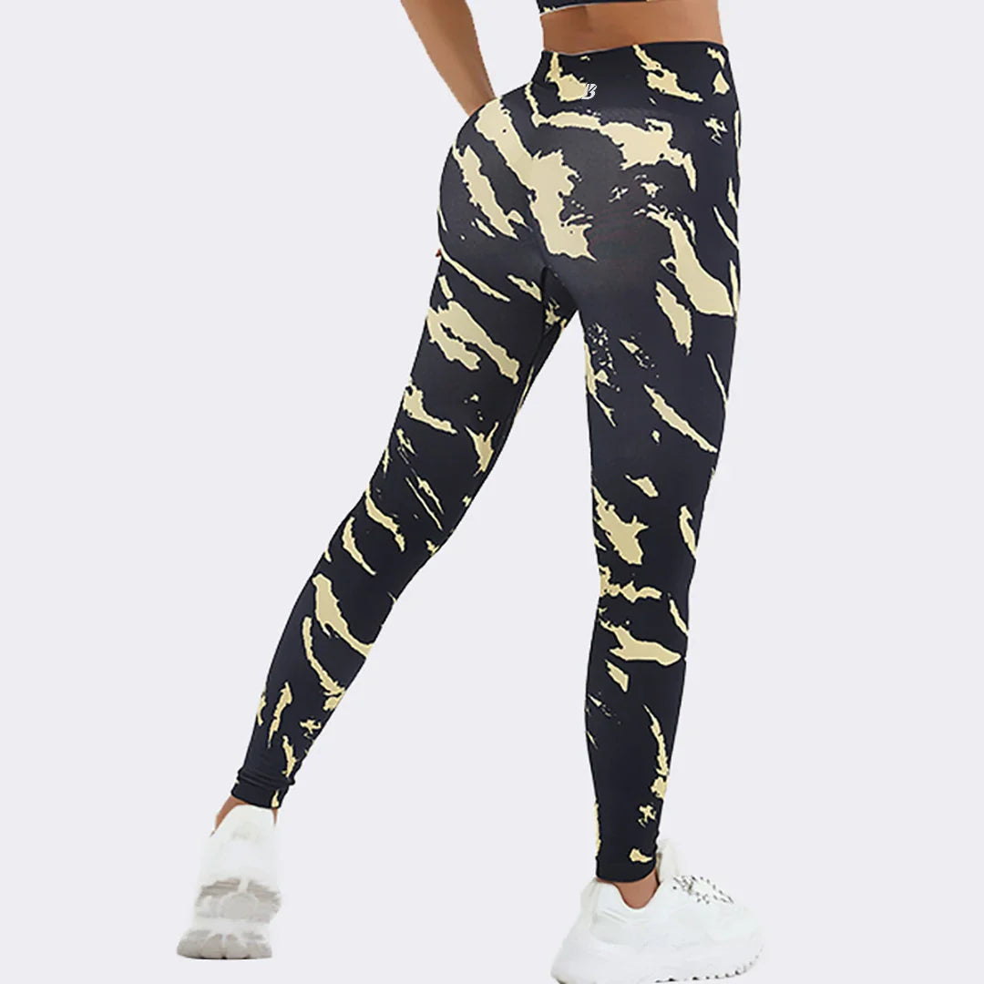 Jessica – Damen Yoga-Leggings mit gerafftem Bund