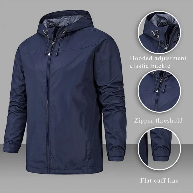 Jacob – Wasserdichte Herrenjacke mit Kapuze für Outdoor-Sportarten