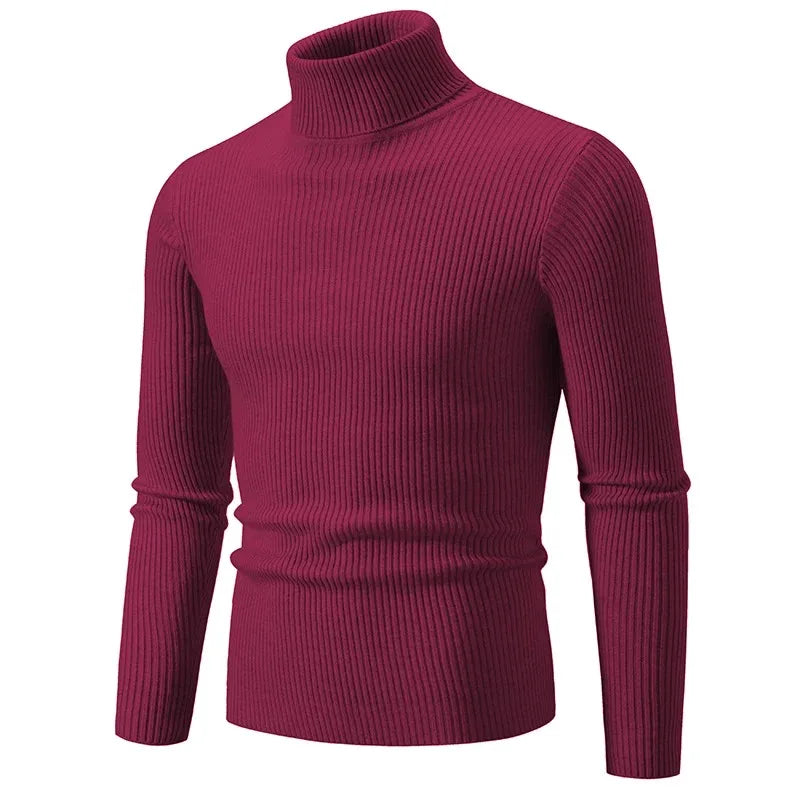 Ronald – Warmer Herren Rollkragenpullover mit Streifen