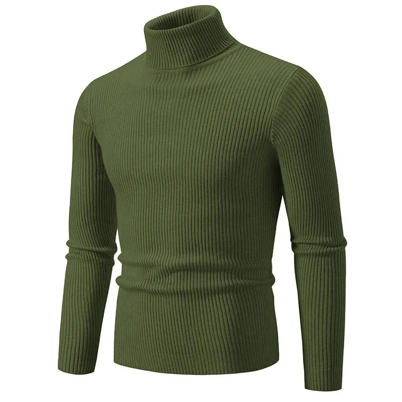 Bobby – Warmer Herren Rollkragenpullover mit Streifen