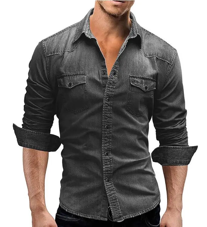 Conrad – Langarm-Denim-T-Shirt für Herren