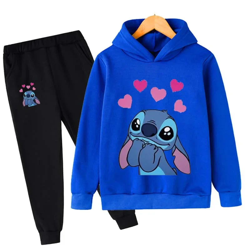 Judith – Kinder Cartoon-Print Hoodie & Hosen Set