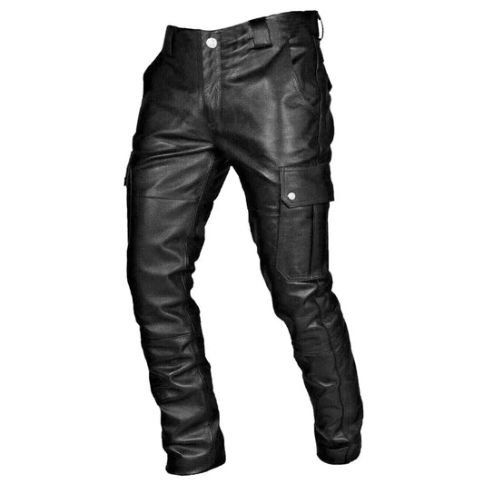 Sam – Enge Herren-PU-Lederhose mit hohem Bund