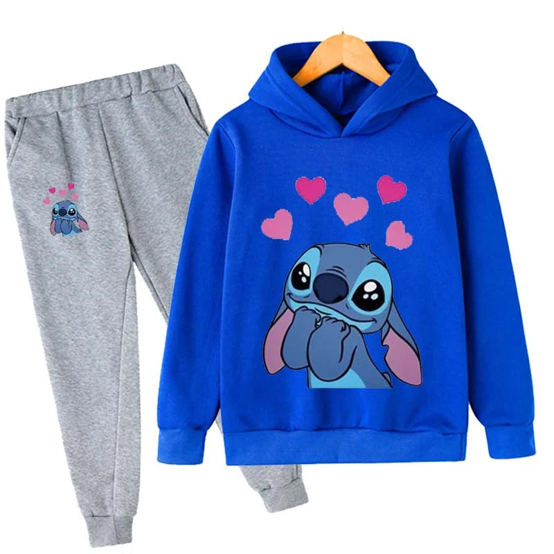 Judith – Kinder Cartoon-Print Hoodie & Hosen Set