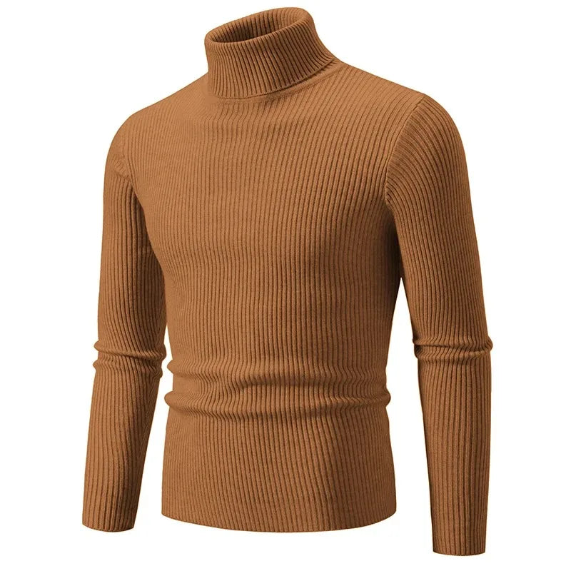 Bobby – Warmer Herren Rollkragenpullover mit Streifen