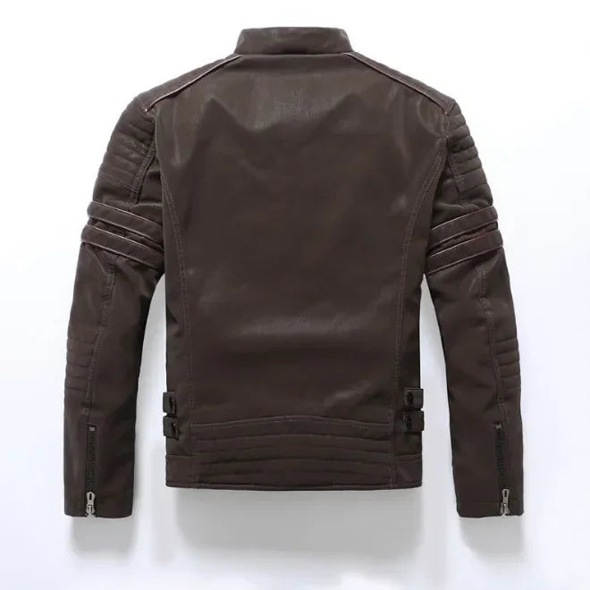 Dylan – Herren Vintage Motorradjacke mit Mehreren Taschen