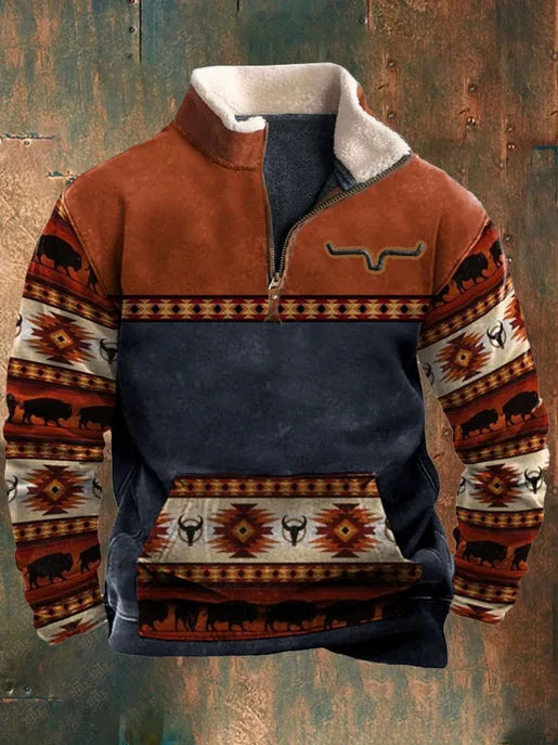 Kirk – Vintage 3D Bedruckter Fleece-Pullover