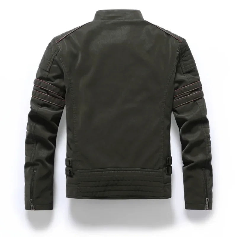 Dylan – Herren Vintage Motorradjacke mit Mehreren Taschen