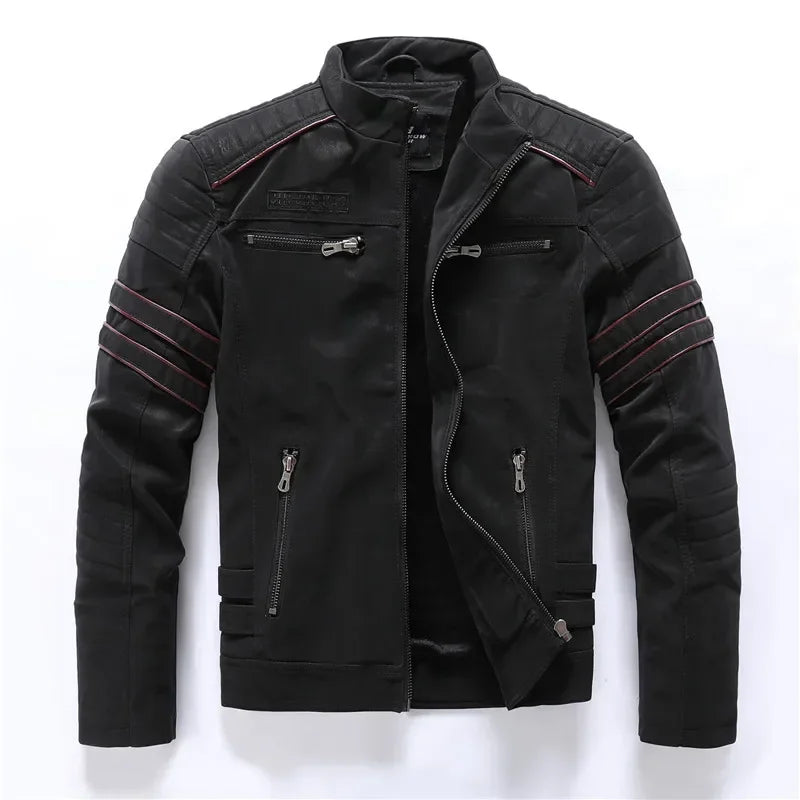 Dylan – Herren Vintage Motorradjacke mit Mehreren Taschen