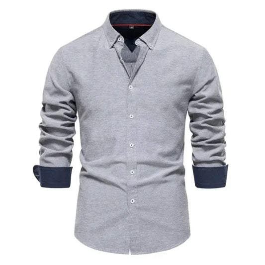 Nathaniel – Langarmhemd für Herren im Business Casual Stil