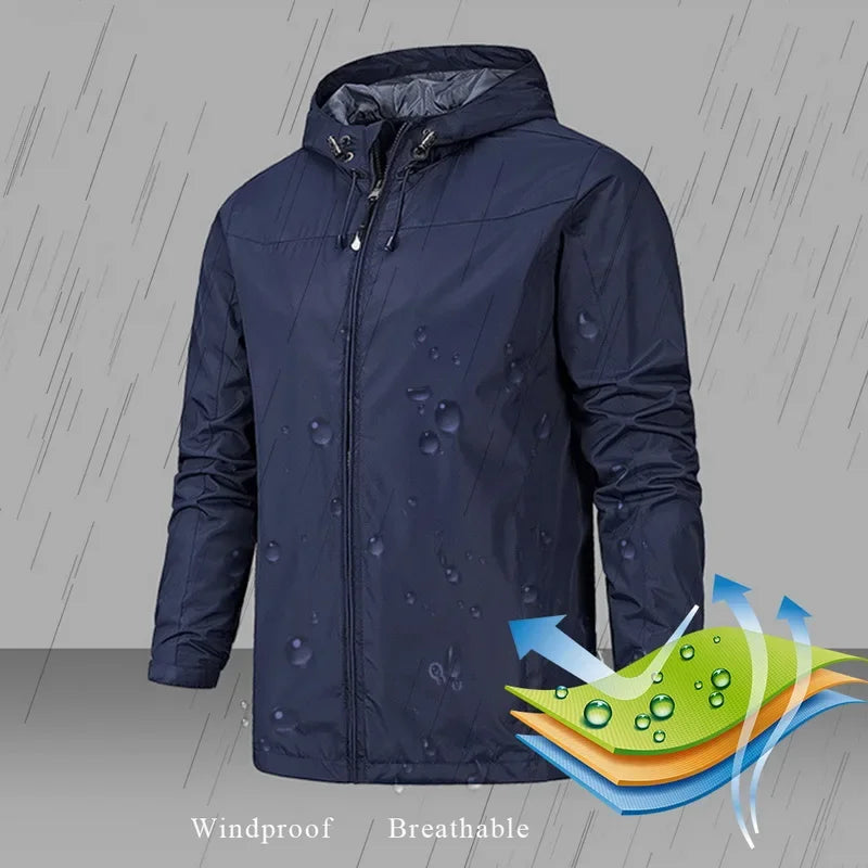 Jacob – Wasserdichte Herrenjacke mit Kapuze für Outdoor-Sportarten