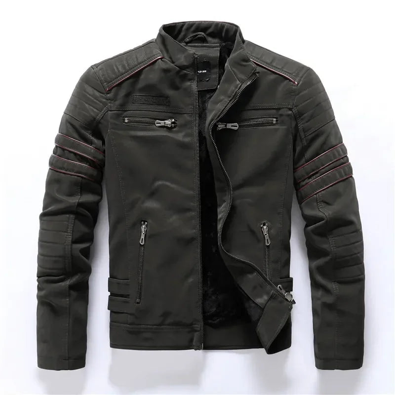 Dylan – Herren Vintage Motorradjacke mit Mehreren Taschen