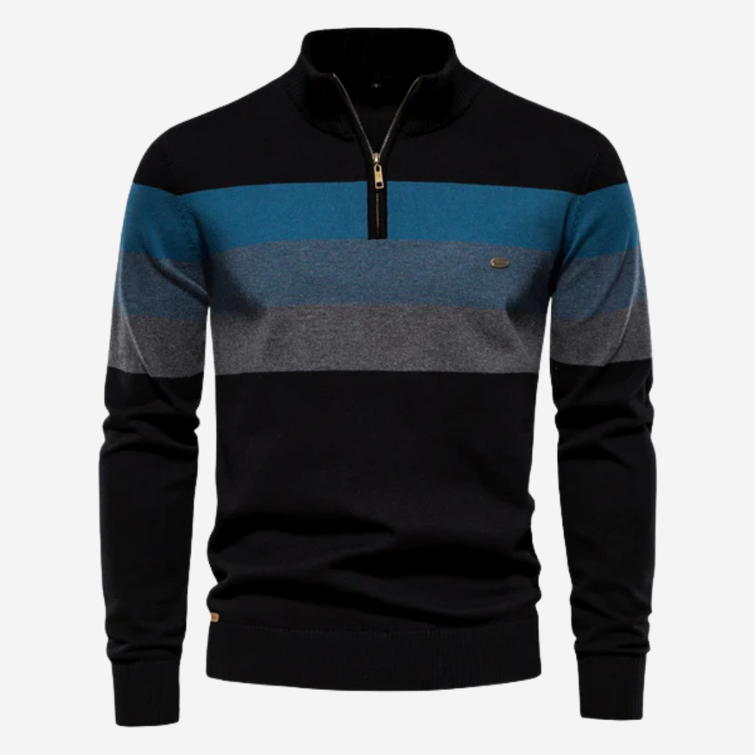 Simon – Modischer Herren-Half-Zip-Pullover mit Rollkragen