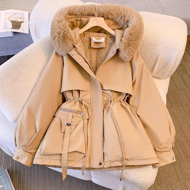 Lucy – Damen Winterparka mit Kunstfellkapuze und verstellbarer Taille