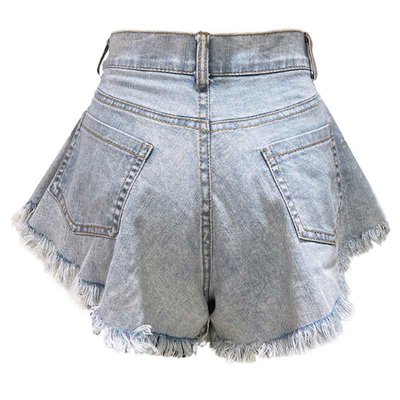 Denim Schmetterling Quaste Shorts