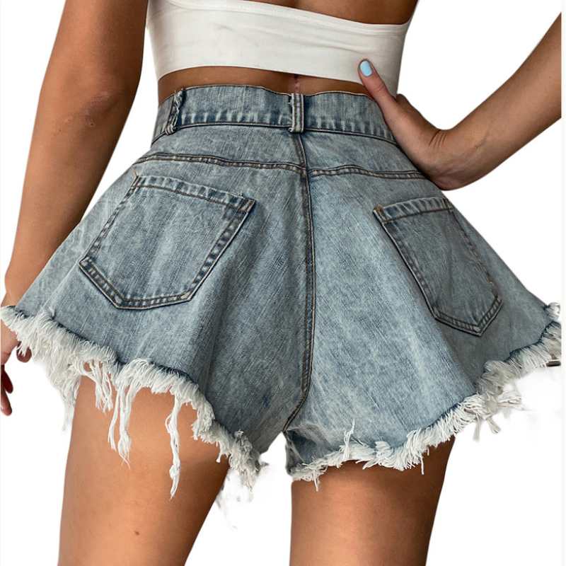 Denim Schmetterling Quaste Shorts